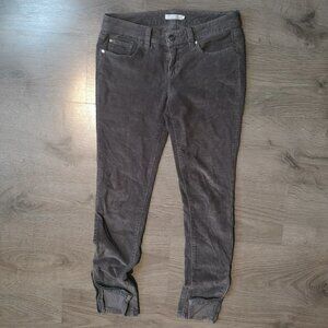 Vintage mini corduroy denim GREY slim cut jeans Grunge 90s Decade